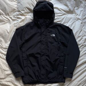 極美品 THE NORTH FACE ノースフェイス マウンテンパーカー HYVENT ブラック L ドローコード付き ベンチレーション　フード取り外し可能 