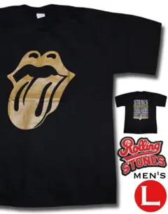 The Rolling Stones tシャツ ブラック×ゴールドラメ L 新品