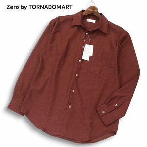 【新品 未使用】 Zero by TORNADOMART トルネードマート 通年 長袖 リネンライク オックス シャツ Sz.L　メンズ 日本製　I4T03238_A#C