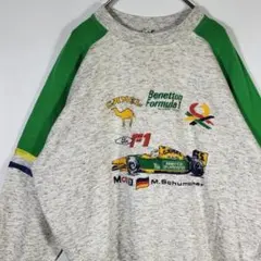 【激レア】90s ビンテージ 超美品 イタリア製 シューマッハ スウェット L