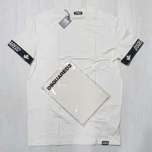 新品・本物 訳あり DSQUARED2 ディースクエアード Tシャツ 半袖 メンズ D9M3U4020 100 ホワイト M