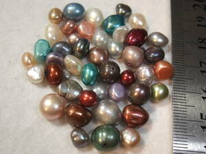 157-2お得!!バロックパール等淡水真珠セット♪カラールースも色々まとめてセット!東洋のパワーストーンpearl製作の際のハネ珠