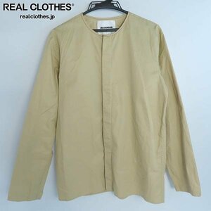 ☆【JPタグ】Jil Sander/ジルサンダー 21SS Collarless Cotton Overshirt ステッチデザインシャツジャケット JSMS740127/38 /000