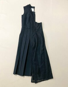 ★vintage 90s COMME des GARCONS コムデギャルソン AD1998 ワンショルダー ワンピース サイズS ブラック プリーツ シースルー 0.55kg★