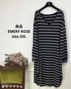 43 美品　EMERY ROSE ボーダー ワンピース