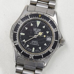 1円 可動品 腕時計 ホイヤー HEUER 973.013 クォーツ メンズ ブラック 回転ベゼル故障 同梱不可