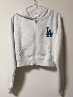 MLB LAロゴ パーカー Lサイズ グレー