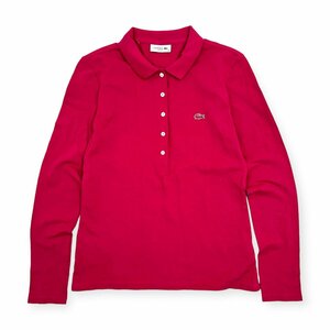 LACOSTE ラコステ ワニ刺繍 長袖 ポロシャツ 鹿の子 40/レディース/ラコステジャパン/SLIM FIT