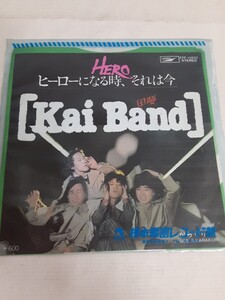 ☆kai Band☆シングルレコード☆ヒーローになる時、それは今☆からくり☆中古品☆