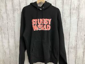 stussy／パーカー／フーディ／ブラック／ピンク／Z4000SAS20／メンズ／Mサイズ