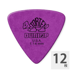 ギターピック 12枚 セット ジムダンロップ 1.14mm トライアングル TORTEX TRI PURPLE JIM DUNLOP ジムダン