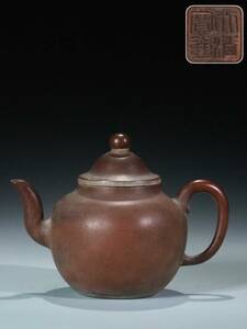 中国宜興 茶器 唐物 常滑 煎茶道具 時代物 【大清宝鑑】 素面宮灯壺 紫砂壷 古陶芸 FZ1042