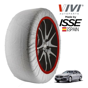 VIVI正規品 ISSE製造 ベンツ C180 ステーションワゴン アバンギャルド 5AA-206241C 225/50R17 17インチ リア スノーソックス 布製 チェーン