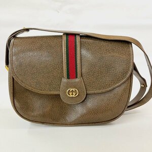 ■GUCCI■ グッチ オールドグッチ シェリーライン ブラウン 昭和レトロ ヴィンテージ 希少【中古品】 札幌発