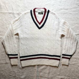 Puritan Rod laver tilden knit sweater Mサイズ表記 チルデンニット