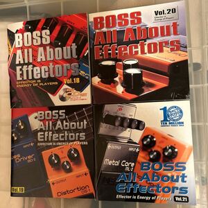 BOSS エフェクターカタログ BOSS All About Effectors Vol.18CD付属,19,20,21,の4冊セット ボス