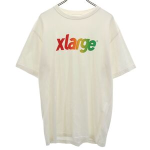 エクストララージ プリント 半袖 Tシャツ L ホワイト系 XLARGE メンズ