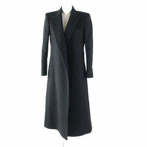 未使用品 セリーヌ 19AW 2M010051F カシミヤ100％ ベルト付 超ロング クロンビー コート ダークグレー 34 ガーメント付 正規品 レディース