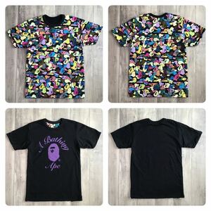 ★リバーシブル★ マルチカモ Tシャツ Sサイズ a bathing ape BAPE multi camo カレッジロゴ エイプ ベイプ アベイシングエイプ 迷彩 w28