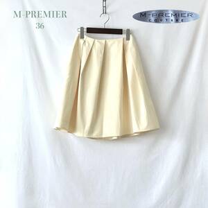 ■ M-PREMIER エムプルミエ ■ タックフレア スカート ■ 36 ■ イエロー ■ /