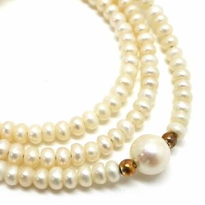 ◆K18 本真珠ネックレス◆A 約8.5g 約40.5cm pearl パール jewelry necklace ジュエリー DE0/DE0