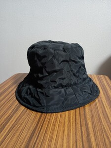 ZARA バケットハット 帽子 ブラック キルティング HAT ザラ 黒 美品 試着程度 56cm 中綿