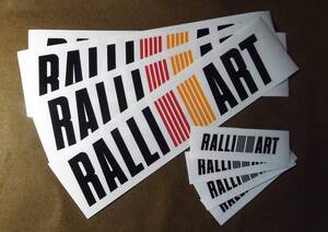 RALLIART 　ラリーアート（三菱）切り文字ステッカー　30cm　4枚