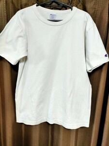 汚れあり USA製 CHAMPION チャンピオン T1011 ヘビーウエイト 無地 半袖Tシャツ 白 ホワイト M