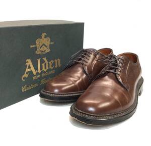 ALDEN オールデン Leather Soul レザーソウル 別注 D6419 ドレスシューズ 革靴 プレーントゥ ビジネスシューズ ブラウン系 7 25cm程度