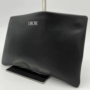 1円【新品未使用】DIOR ディオール セカンドバッグ クラッチバッグ ポール レザー ビジネス レディース メンズ ブラック 千鳥柄