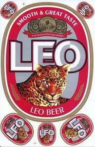 /防水素材 ビア LEO レオ ステッカー セット リオ タイ ビール ピルスナー ラガー ブンロート ブリュワリー ホップ カールスバーグ TS-113