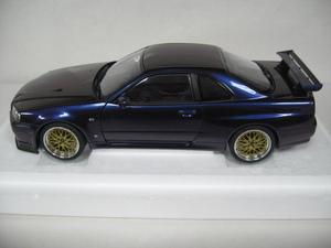 Aa 1/18 NISSAN スカイライン GT-R (R34) V-SPECⅡ ミッドナイトパープル BBS LM WHEELS