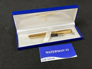 KY0606-22　WATERMAN　ペン先 18K-750　 万年筆　ゴールド色　ウォーターマン　箱付き　筆記用具