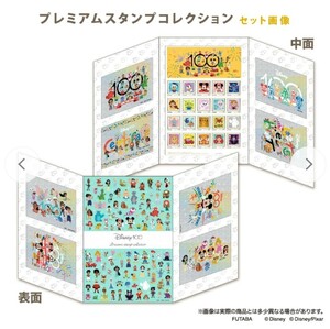 Disney ディズニー100 プレミアムスタンプコレクション 切手シート ポストカード 付属品完備 新品未開封 特殊切手 記念品