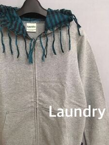 ランドリー 長袖フードパーカー グレー レディース EXTRASMALL XSサイズ Laundry