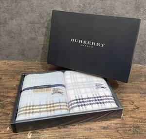 S-60◆未使用 BURBERRY LONDON フェイスタオル2枚 ギフト バーバリー