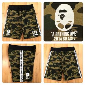 2014年 FIFA ブラジル ワールドカップ BAPE 1st camo スウェット ハーフパンツ Lサイズ a bathing ape sweat shorts エイプ ベイプ w7