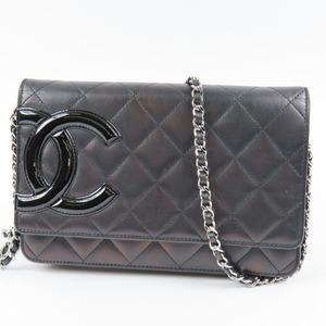 95692★1円スタート★CHANEL シャネル 新品同様美品 マトラッセ チェーンウォレット 財布 デカココマーク カンボンライン ショルダーバッグ