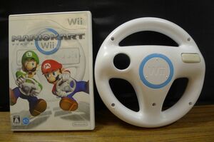 II248 Nintendo/任天堂 Wii マリオカート.ソフト＆ハンドルセット おもちゃ・ホビー /80