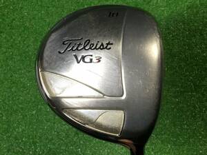 hvc-667 中古　タイトリスト/Titleist VG3 2010　ドライバー 10度　純正カーボン SR