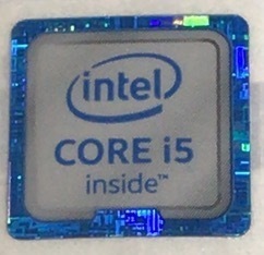 ■新品・未使用 ■10枚セット 六代目【CORE i5】エンブレムシール【18*18㎜】送料無料・追跡サービス付き☆P045