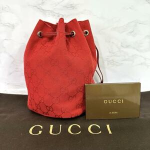 グッチ GUCCI GG ハンドバッグ レザー レッド 赤 自00275