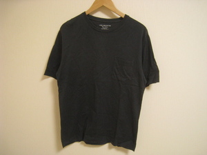 UNITED ARROWS green label relaxing ユナイテッドアローズ Tシャツ 半袖 コットン100％ 胸ポケット 黒 ブラック サイズL