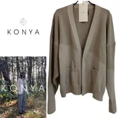 KONYA 2022SS Epaulet knit Cardigan BEIGE