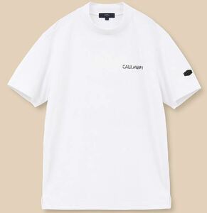 《2024年春夏》【ゆうパケット対応可】キャロウェイ C24134119 バックプリント半袖シャツ（1030）白（M)
