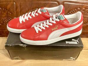 ★☆90s!希少レア！PUMA BASKET REATHER 赤/グレー 28cm プーマ バスケット レザー レッド デッド ビンテージ 241☆★