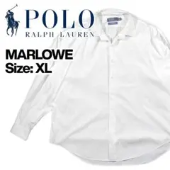 90s POLO ラルフローレン MARLOWE 長袖ブロードシャツ XL