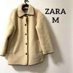 ZARA ザラ　ボアムートンコート　ムートンジャケット　M ベージュ　ブラウン