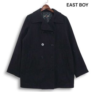 EASTBOY イーストボーイ 秋冬 メルトン ウール♪ スクール Pコート Sz.11　レディース グレー 女子 学生 通学　K4T02249_C#N