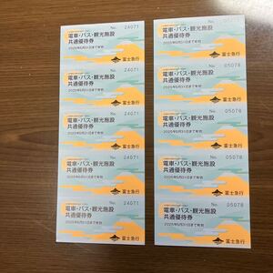 富士急行 電車 観光施設共通優待券10枚